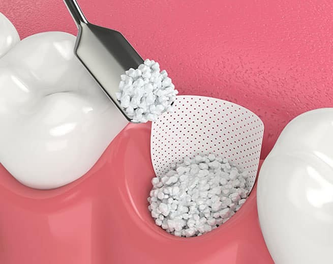 White ceramic vessels pouring white granular material against pink background for red rocks website.